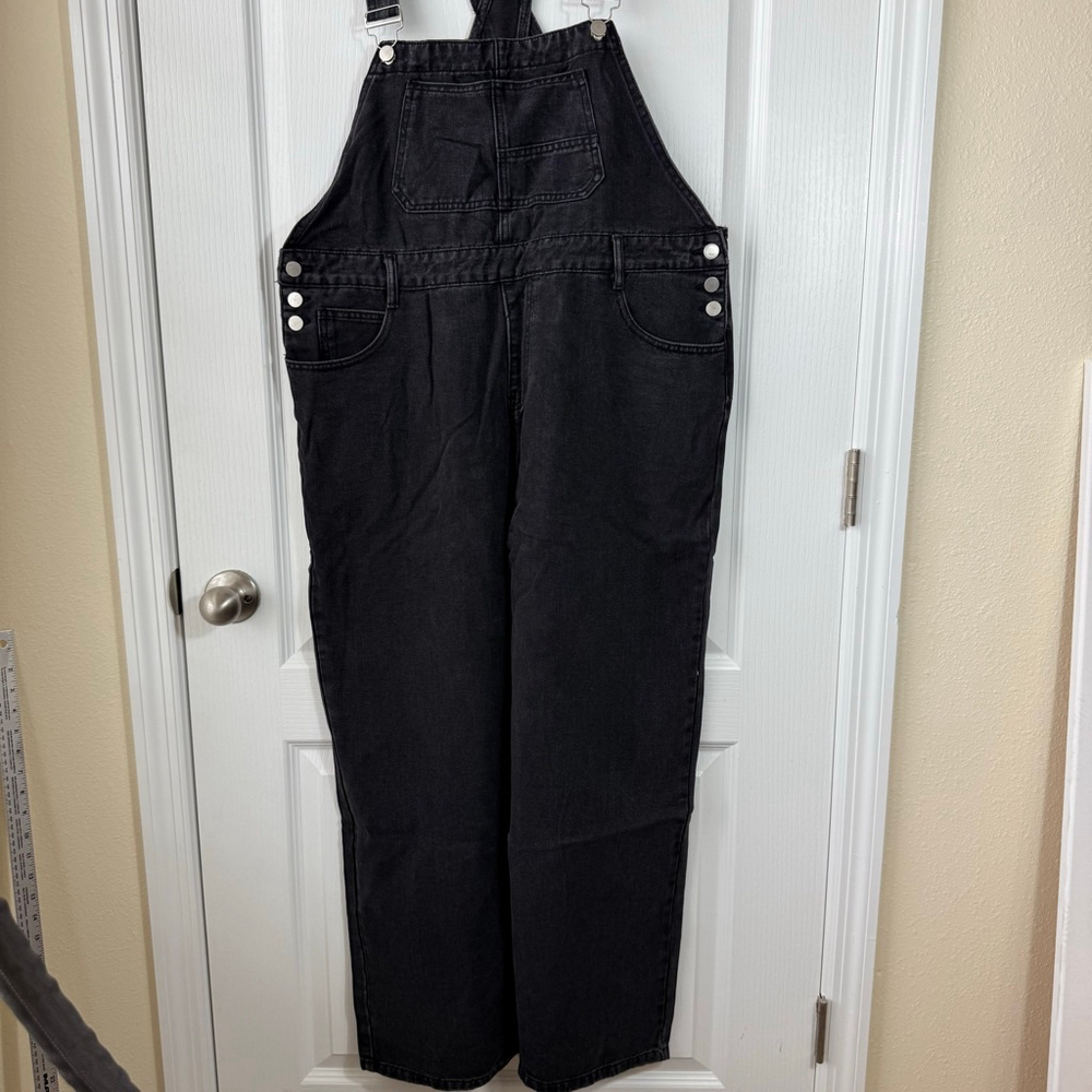 Sweetkama Black Denim Overalls XL